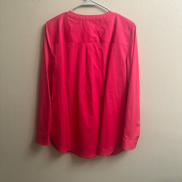 Talbots Pink Tunic Top Blouse Long Sleeve Jeweled Buttons Size Medium - Picture 3 of 11